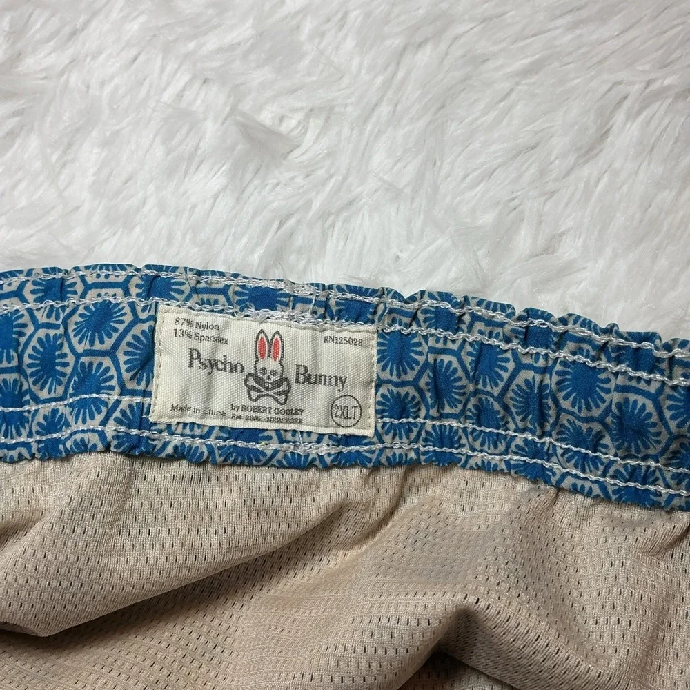 Psycho Bunny 2xl Tall Men's geometric Swim Drawstring Shorts/trunks